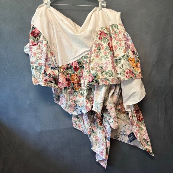 Vintage Ralph Lauren Floral Bed Skirt Made In USA Full/Double Matrimonial Ruffle - Picture 1 of 9